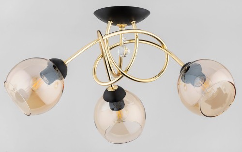 Modena Black lampa sufitowa 3-punktowa złota/czarna 62295