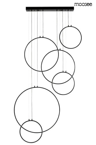 Circulo Six LED lampa wisząca 6-punktowa czarna MSE010100371