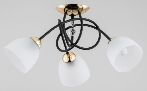 Modena Black lampa sufitowa 3-punktowa czarna/złota 62297