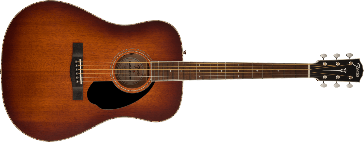 Fender PD-220E Dreadnought All Mahogany Ovangkol Fingerboard Aged Cognac Burst