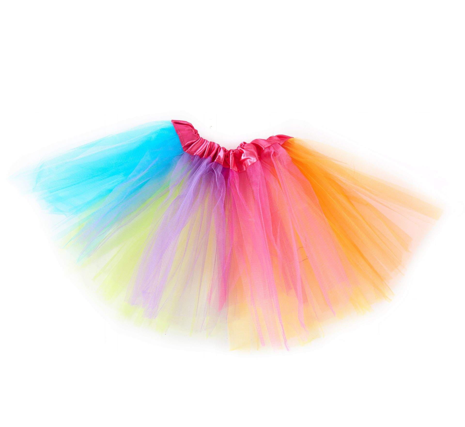 Tęczowa Spódniczka Tiulowa Tutu Spódnica 30Cm