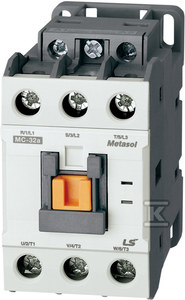 Stycznik mocy 40A, 18,5 kW, 3-polowy, z cewką 24V DC. Styki pomocnicze 1a1b w standardzie