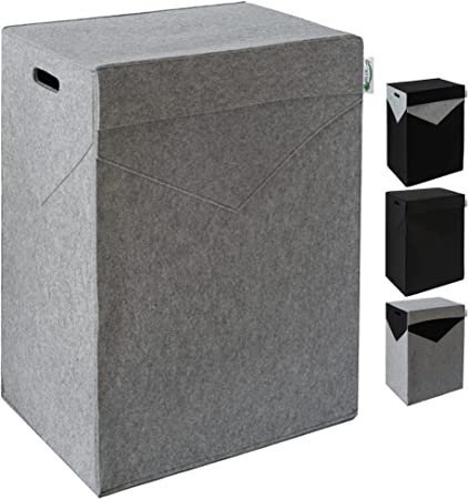 Kosz filcowy pojemnik na pranie 67x52x35cm szary