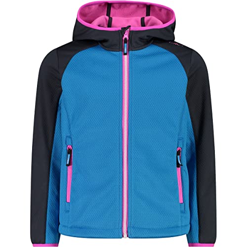 CMP - Kid G Jacket Fix Hood, Girl, Turchese, 98