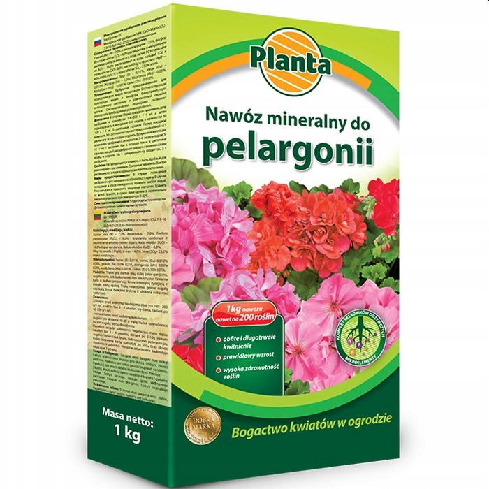 NAWÓZ DO PELARGONII KRAKOWIAKÓW BUJNIE KWITNĄ 1kg