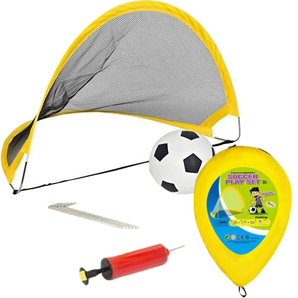 BRAMKA SAMOROZKŁADALNA Z PIŁKĄ 60X40X40 ZABAWKA DLA DZIECI