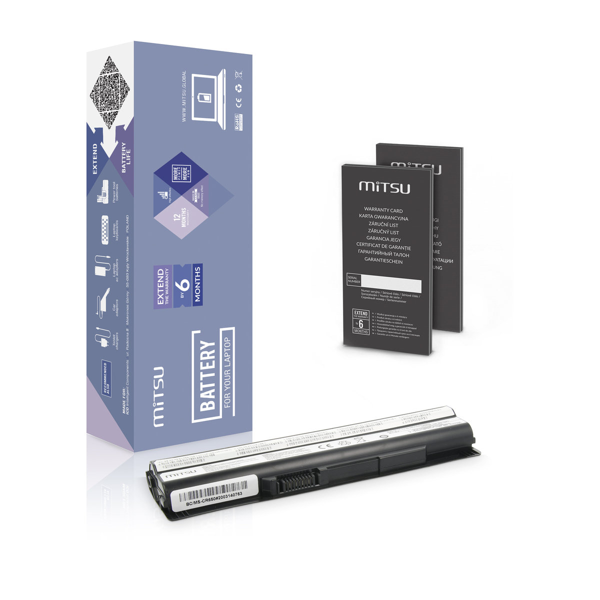 Mitsu bateria MSI CR650, A6500 BC/MS-CR650