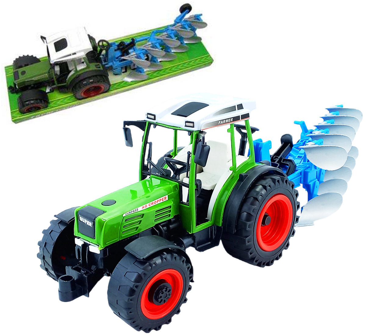 Traktor z pługiem - Trifox