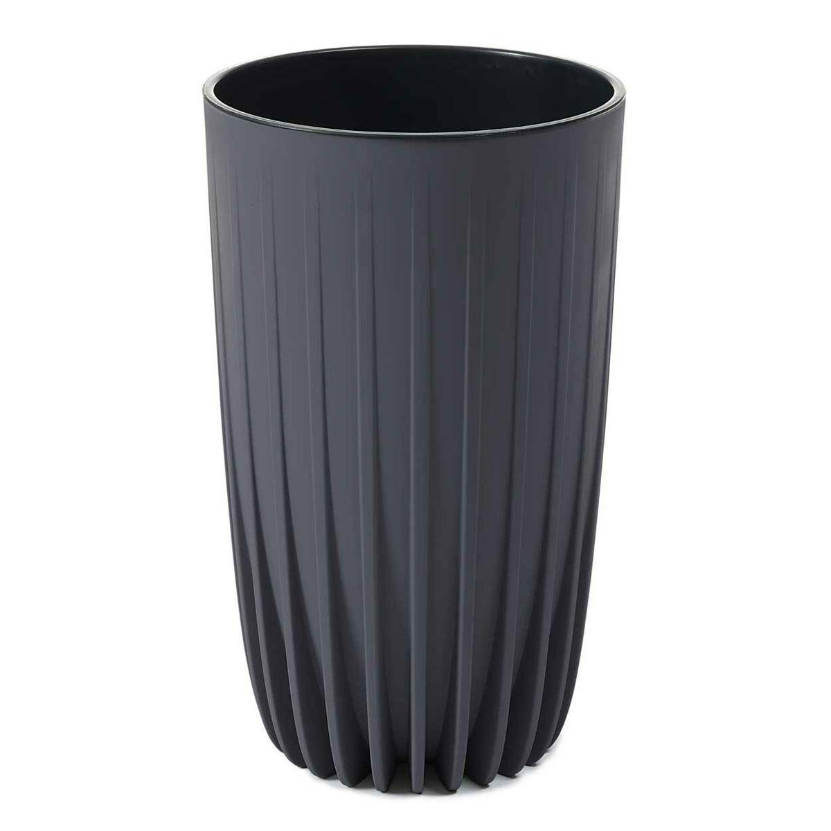Donica Stripped Wysoka ECO recykling antracytowa 30xh51cm