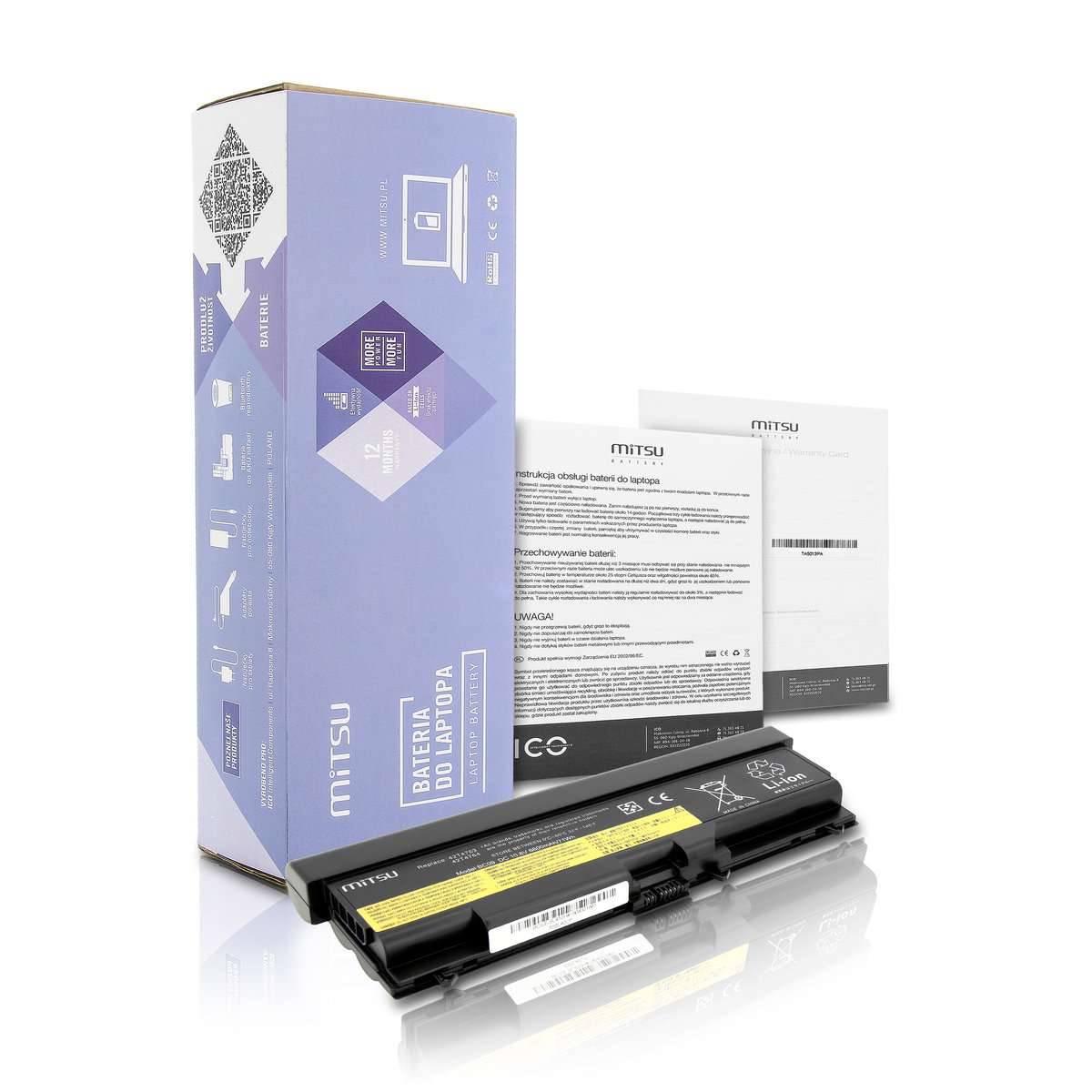 Mitsu Bateria do Lenovo E40 E50 SL410 SL510 6600 mAh BC/LE-SL410H