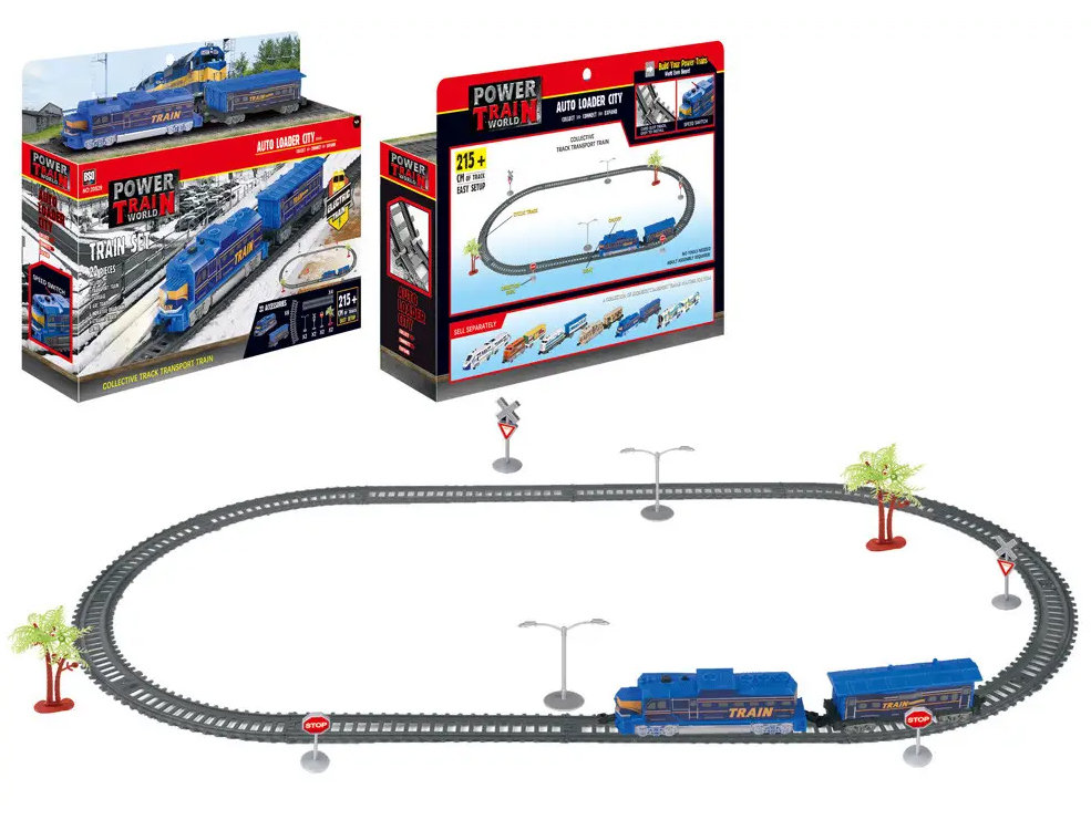 KOLEJKA NA BATERIE 22 ELEMENTY 215CM ZABAWKA DLA DZIECI