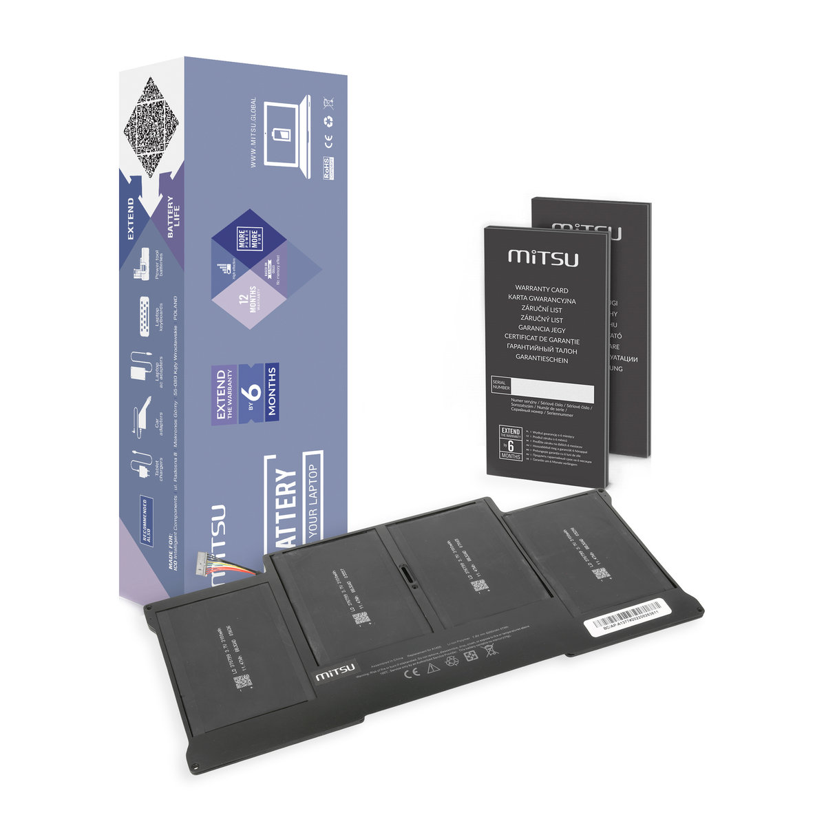 Mitsu Bateria do Apple MacBook Air 6480 mAh 48 Wh 7.4 Volt BC/AP-A1377