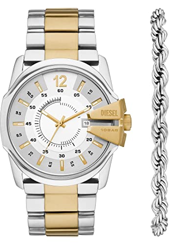 Diesel DZ2172 Zegarek dla Mężczyzn Scraper Quartz, 3 Ruch Ręki, Rozmiar Koperty 43 mm, Pasek ze Stali Nierdzewnej