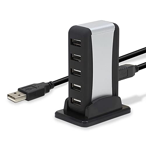 Waytex 12342 USB 2.0 Hub (7-Port) schwarz