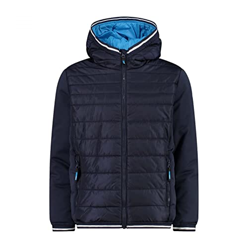 CMP - Kid Jacket Fix Hood, Boy, Black Blue, 116