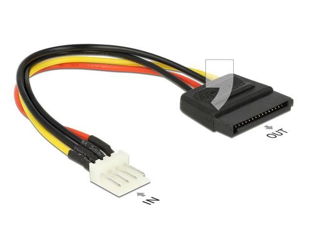 Delock SATA 15Pin - Floppy 4Pin 0.15 m 83918