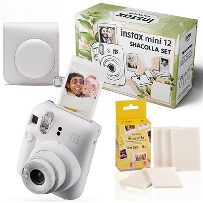 Aparat FUJIFILM Instax mini 12 Shacolla Set (etui + ramki Shacolla) Biały