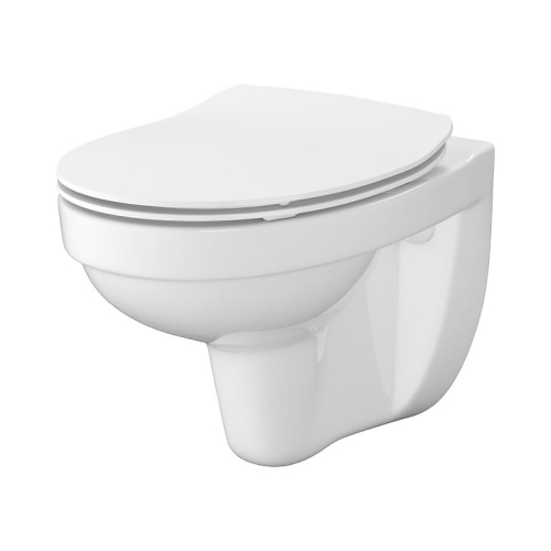 Zdjęcia - Miska i kompakt WC Cersanit S701-566 MISKA CERSANIA SIMPLE ON + DESKA DELFI SLIM DUR. WOLNOOP 