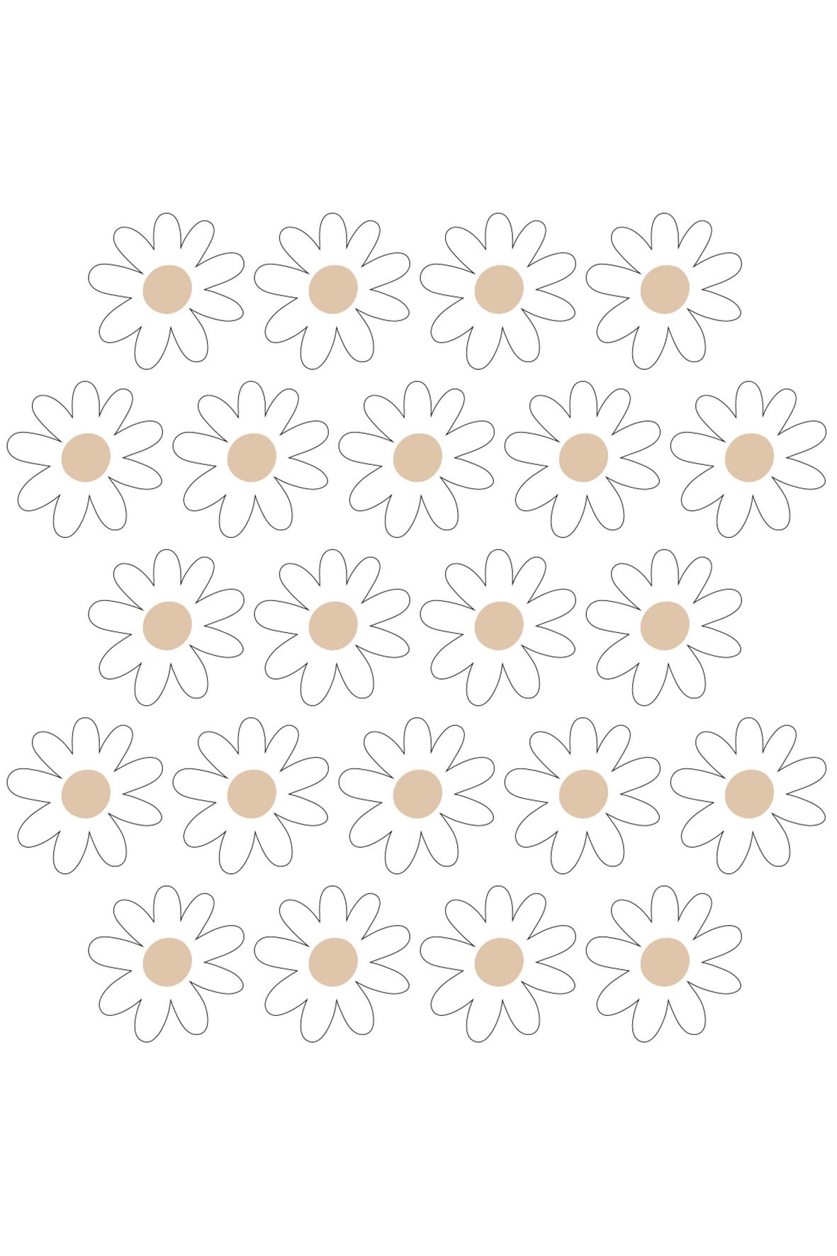 Naklejka na ścianę dla dzieci Kwiaty stokrotki