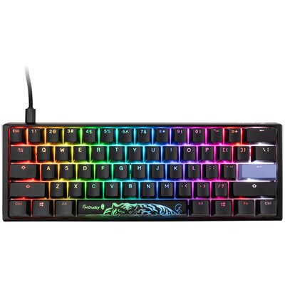 Ducky One 3 Classic Black/White Mini Klawiatura Gamingowa RGB LED - MX-Silent-Red (US)