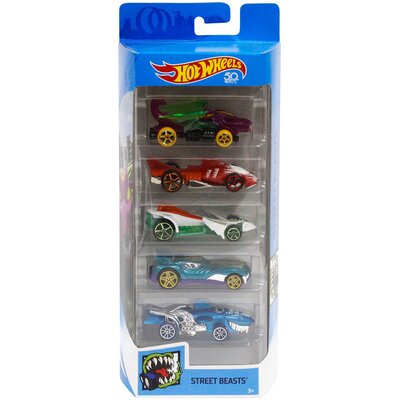 MATTEL HOT WHEELS Auto 1:64 pięciopak