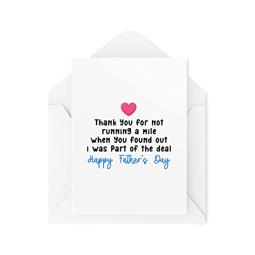 Śmieszne kartki na Dzień Ojca - Thank You For Not Running a Mile - Thank you Step Dad - Bonus Dad - Like a Dad - Kartka urodzinowa - CBH1626