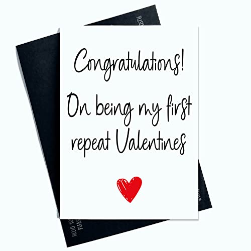 Śmieszne karty 'Congrats on Being My Repeat' kartka walentynkowa żart śmiech zabawa nowość SP1