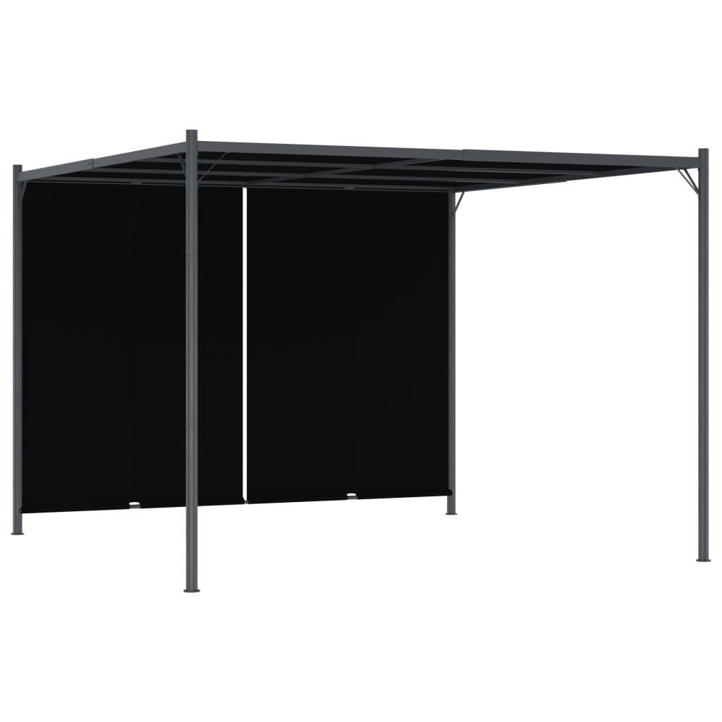 vidaXL Pergola ogrodowa z chowanym dachem, 3x3 cm, antracytowa