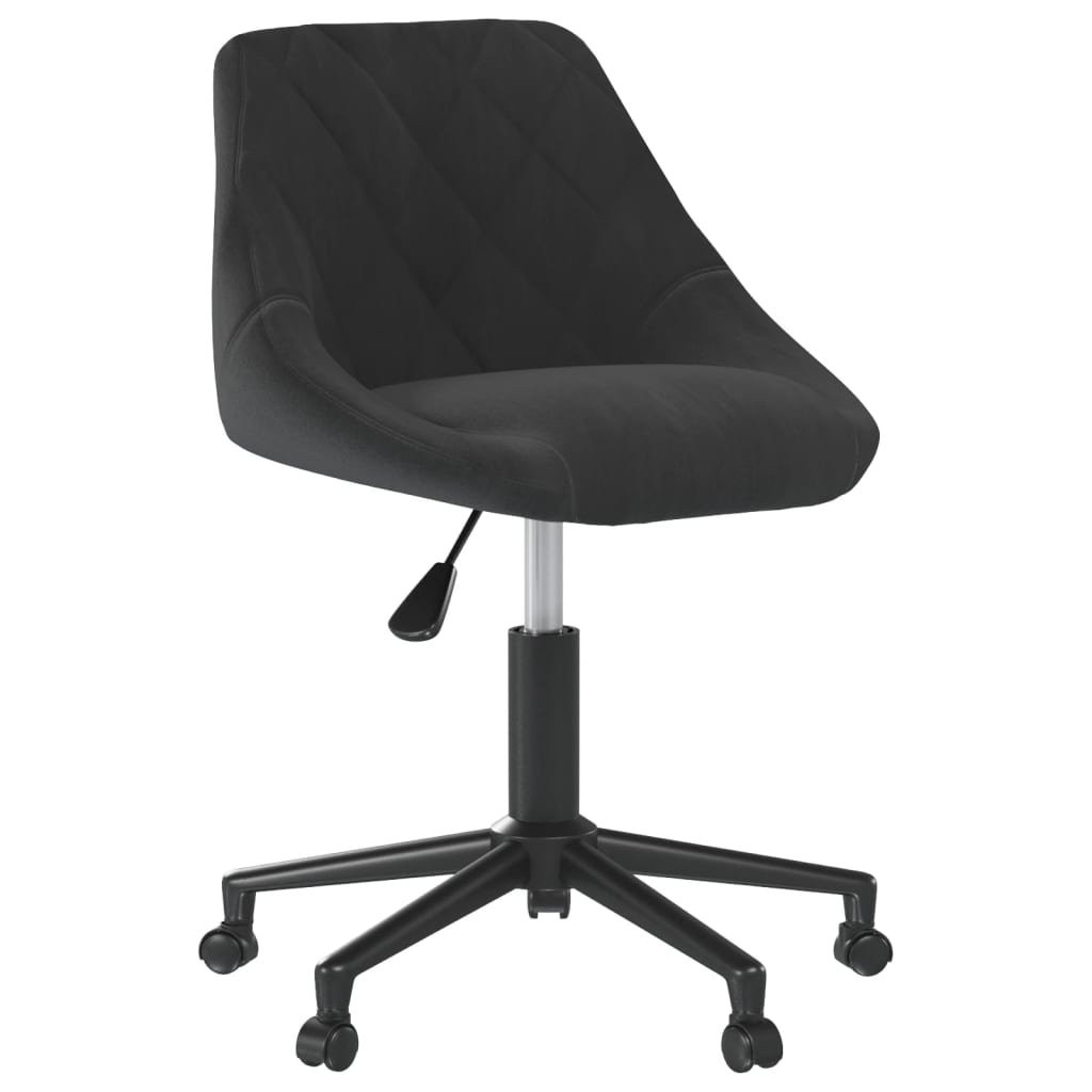 vidaXL Krzesło biurowe Obrotowe krzesło biurowe czarne obite aksamitem 333849