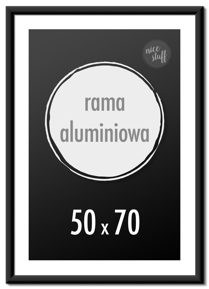 Ramka na zdjęcia 50x70 cm Ramki aluminiowe 70x50 cm czarna
