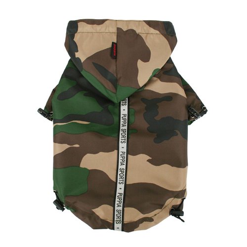 Puppia Peaf-Rm03 Base Jumper Regenmantel, Camoflage, Große