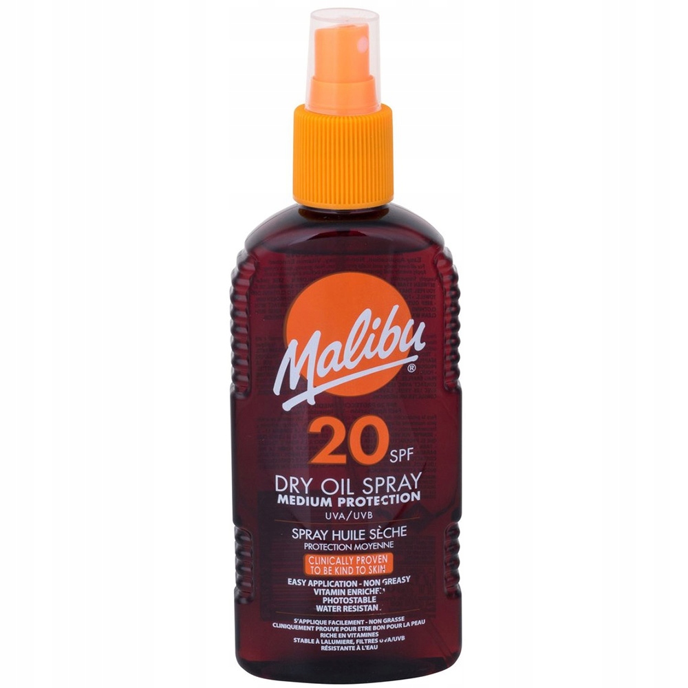 Фото - Крем і лосьйон Medium Malibu Dry Oil Spray SPF20 preparat do opalania ciała 200 ml unisex 