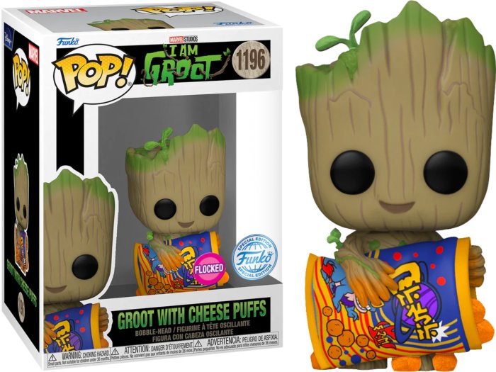 Funko POP Marvel, figurka kolekcjonerska, I'm Groot, Groot With Chesse Puffs, 1196