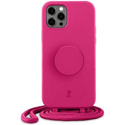Etui JUST ELEGANCE PopGrip do Apple iPhone 12/12 Pro Różowy