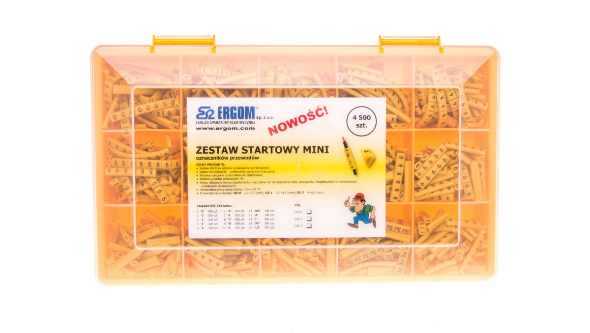 Ergom Zestaw startowy oznacznik przewodów OZZ-0 E04ZP-01020900100 01020900100
