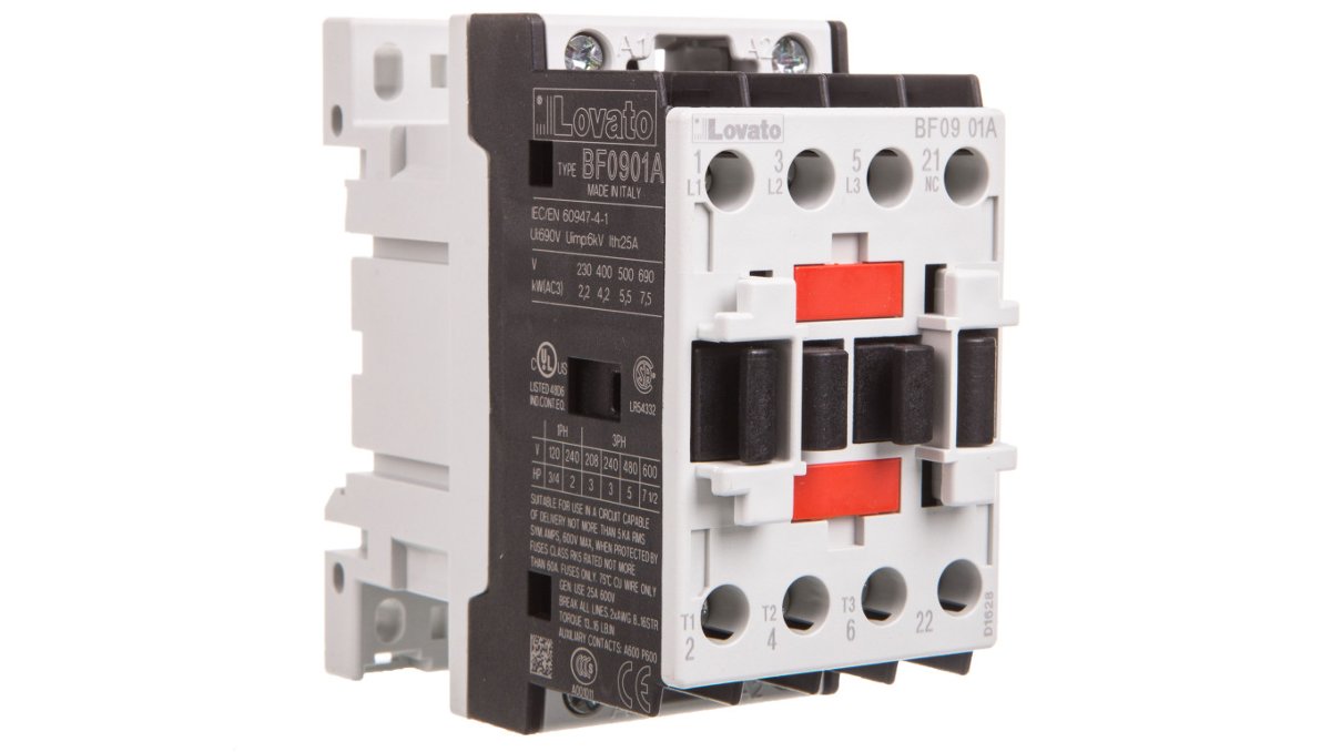 Lovato Stycznik 9A 3P 4,2kW 1R 24V 50-60Hz BF0901A024 BF0901A024