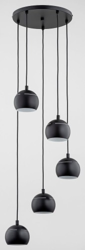 Plus lampa wisząca 5-punktowa czarna 63146