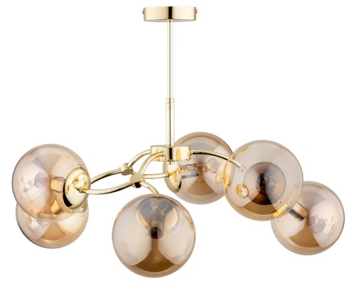 Alfa Avanti 63140 lampa wisząca zwis 6x40W E14 złota