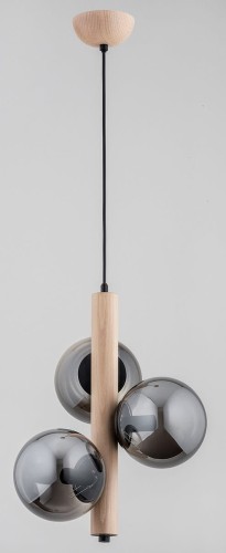 Alfa Kanet 62288 lampa wisząca zwis 3x40W E14 drewno/chrom