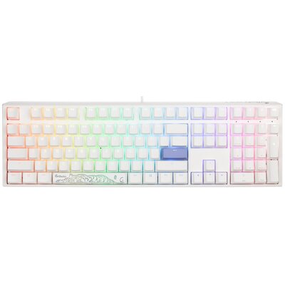 Ducky One 3 Classic Pure White Klawiatura Gamingowa RGB LED - MX-Speed-Silver (US)