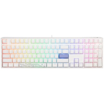 Ducky One 3 Classic Pure White Klawiatura Gamingowa RGB LED - MX-Silent-Red (US)