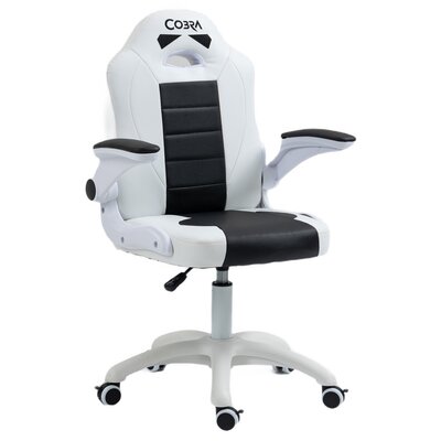 Fotel gamingowy COBRA JUNIOR, CRF – 2301, biało - czarny