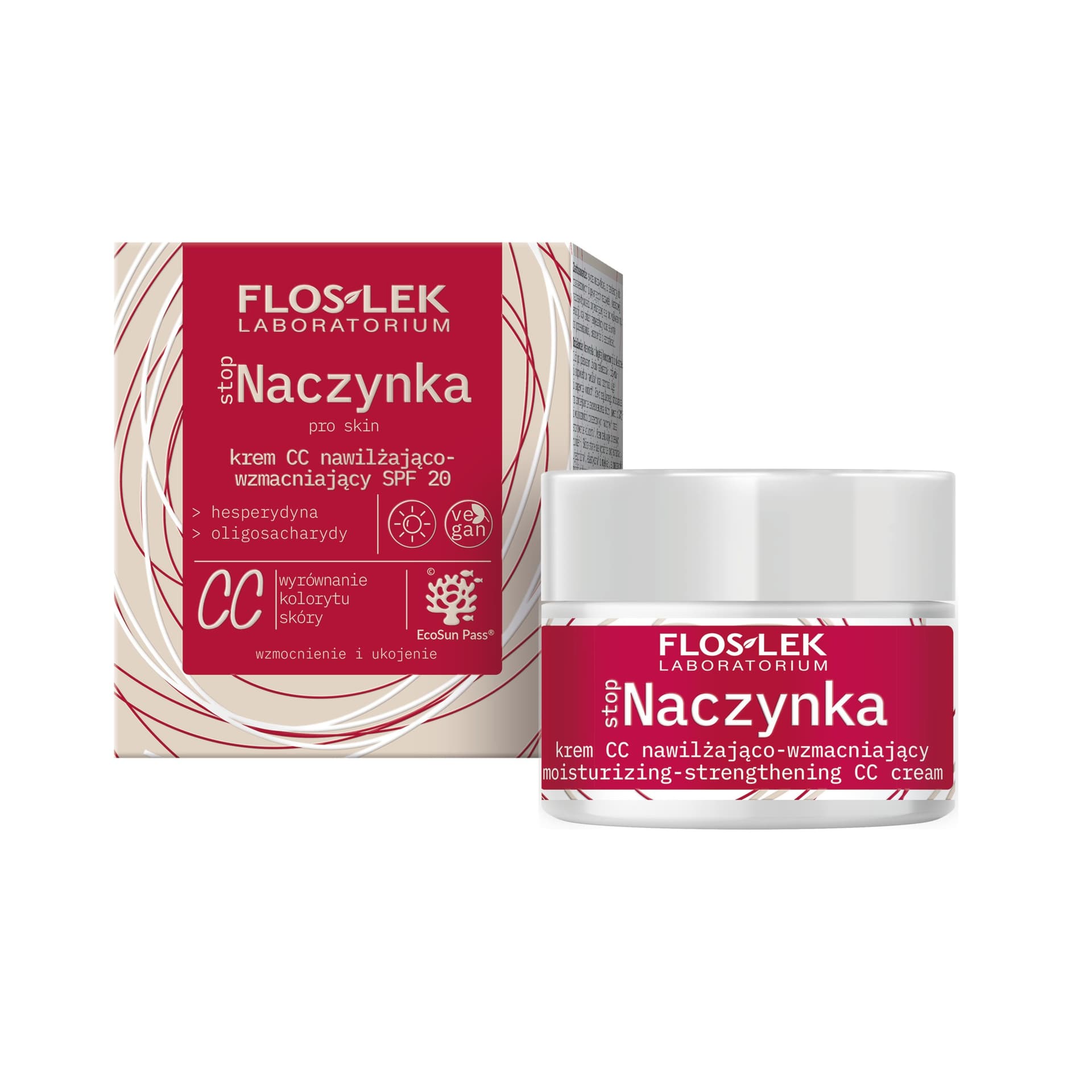 FLOSLEK Stop Naczynka Krem CC nawilżająco-wzmacniający SPF20 na dzień 50ml