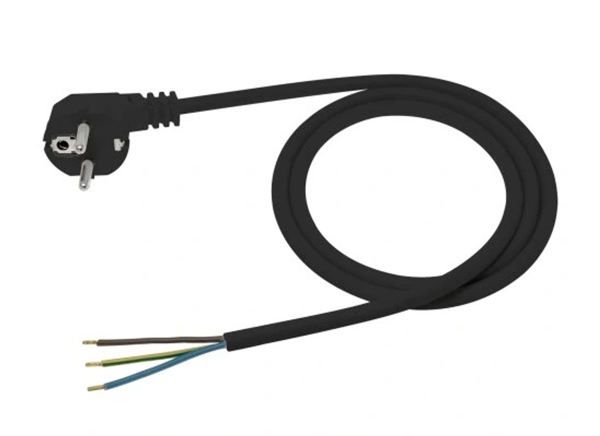 PRZEWÓD PRZYŁĄCZ.Z WTYCZKĄ KĄTOWĄ 3*1 OMY ŻO 1.5M CZARNY