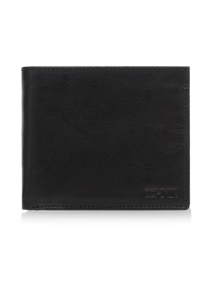 Skórzany czarny portfel męski