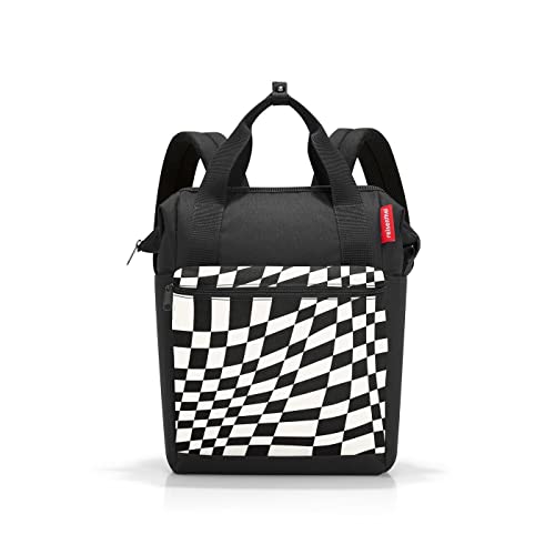Reisenthel allrounder R op-art – plecak i torba do noszenia w jednym – z klapką do wózków podróżnych, Op-art, 12 Liter, Uniwersalny R
