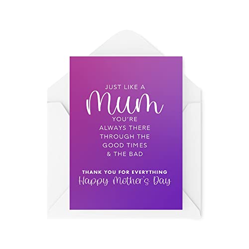 Kartki na Dzień Matki - Just Like a Mum You're Always There - Thank you Step Mum - Bonus Mum - Like a Mum - Kartka urodzinowa - CBH1624