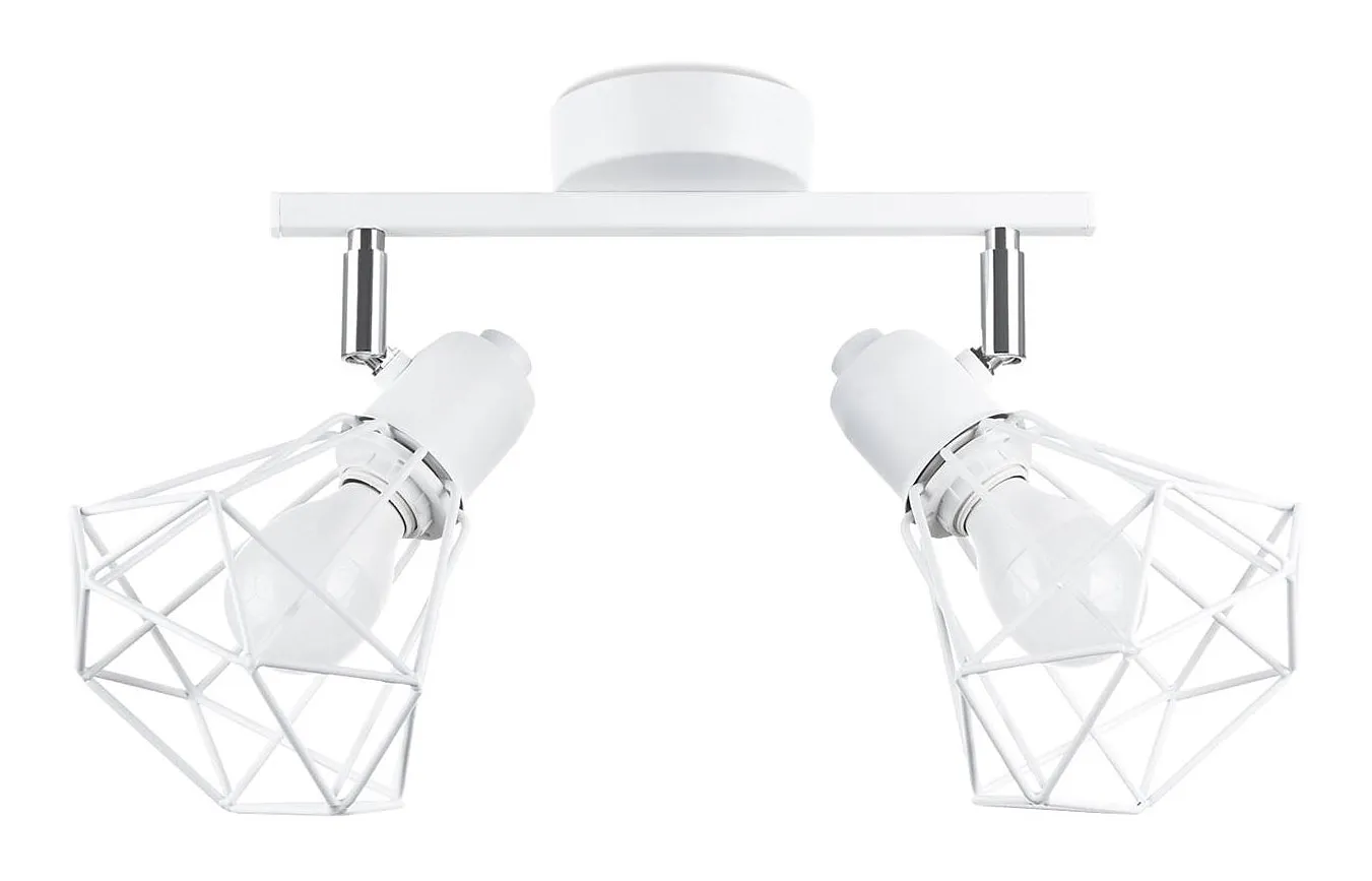 Biały druciany plafon dwupunktowy - A144 L1-W39