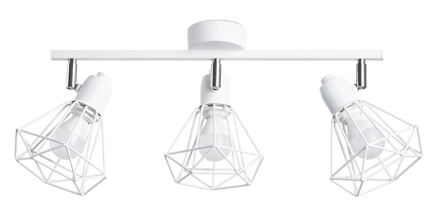 Biały potrójny plafon punktowy loftowy - 6X A145 C2-E74