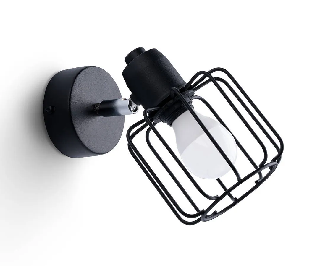 Czarny nowoczesny kinkiet druciany - A152 B2-B25